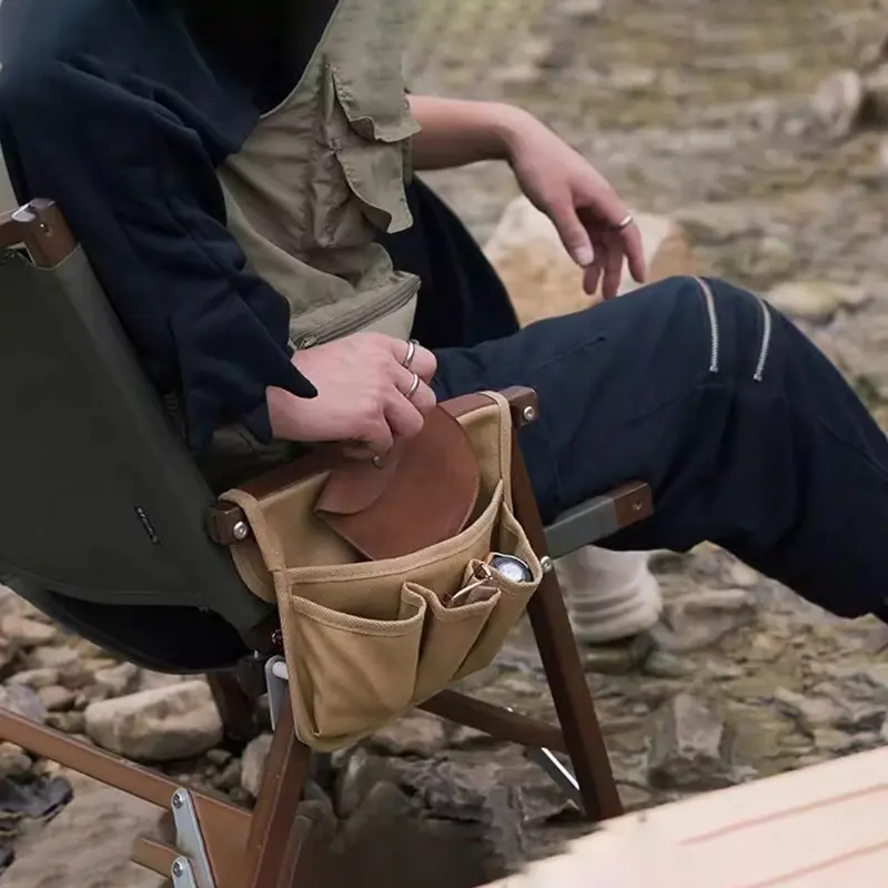 1PC Outdoor Camping Chair Armrest Storage Bags Portable Beach Chair Side Hanging Bags for Fishing Camping Hiking Organizer Pouch