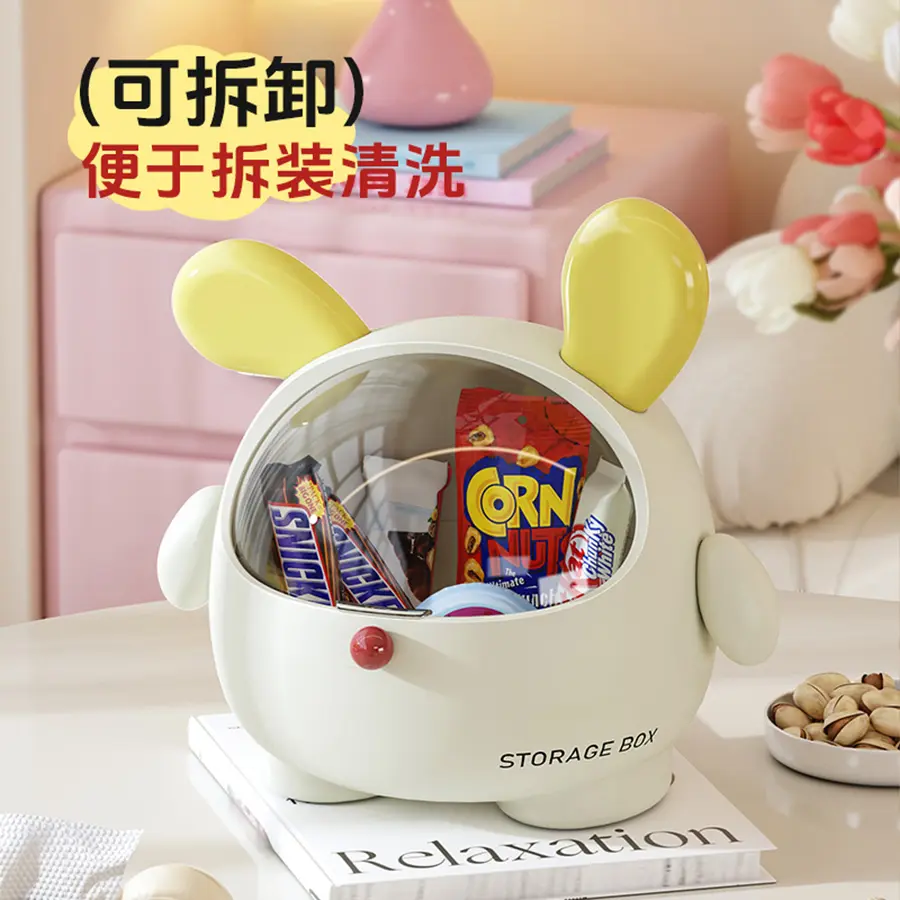 Creative and cute desktop storage box with large capacity for children's and girls' hair rings, headband, jewelry storage box
