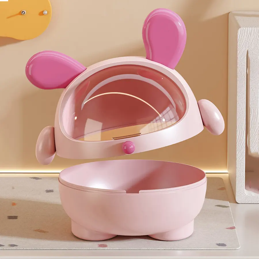 Creative and cute desktop storage box with large capacity for children's and girls' hair rings, headband, jewelry storage box