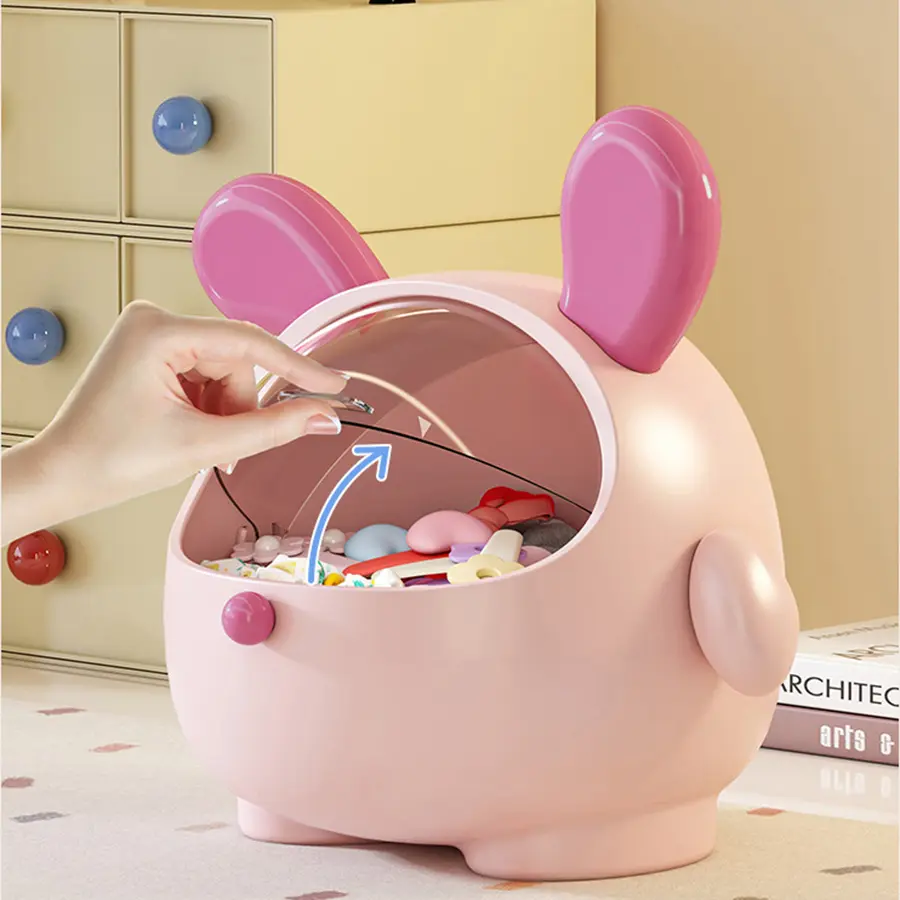 Creative and cute desktop storage box with large capacity for children's and girls' hair rings, headband, jewelry storage box