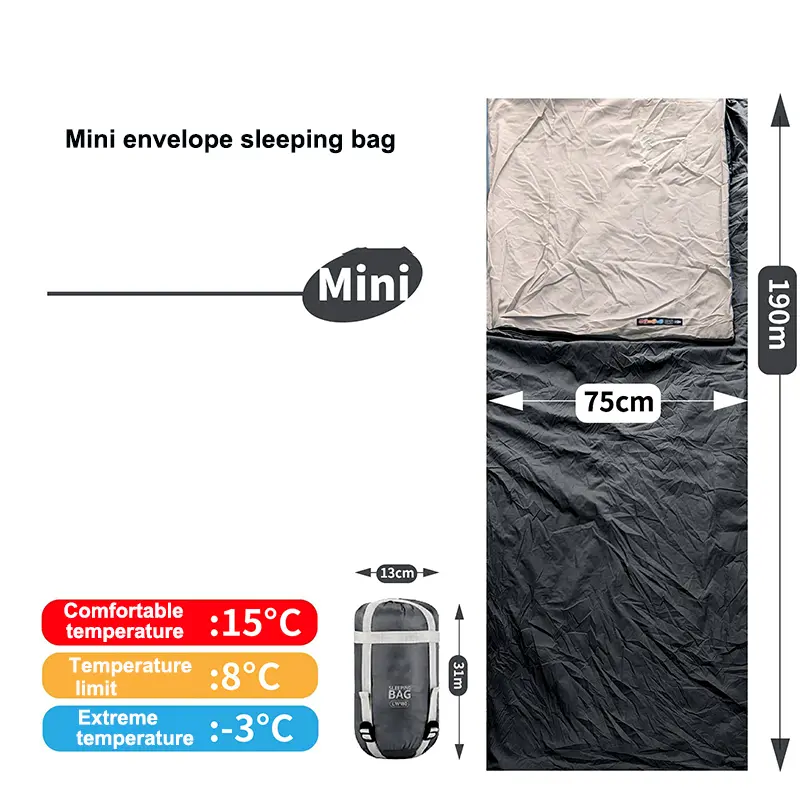 Soft lw180 Sleeping Bag Ultralight Cotton Sleeping Bag Spring Summer Sleeping Bag Outdoor Hiking Camping Sleeping Bag
