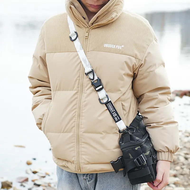 Outdoor multifunctional diagonal hanging rope with adjustable length and expandable single shoulder crossbody backpack strap