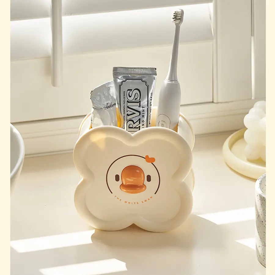 Cute Cartoon Round Pencil Holder Office Desk Pen Pot Cup Case Container Organiser Durable Pencil Case