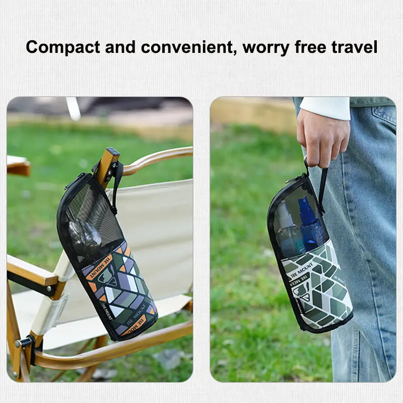 Outdoor portable drainage utensil bag, miscellaneous storage bag, travel cosmetics, toiletries storage bag, camping picnic bag