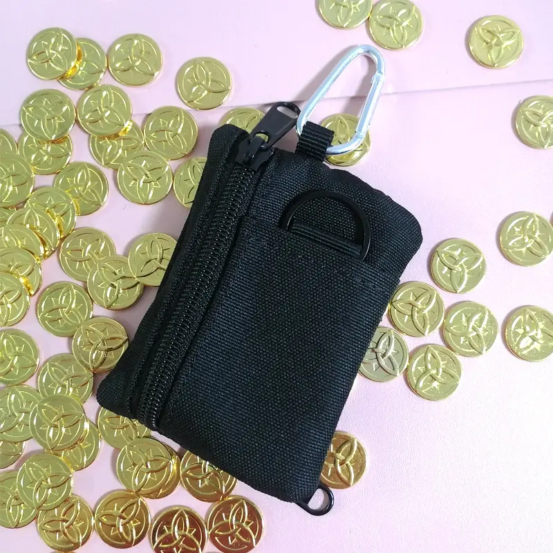 Men's Coin Purse Card Holder Canvas Small Wallet Outdoor Sports Storage Bag Small Hanging Bag Wallet Key Bag Mini Sports Bag
