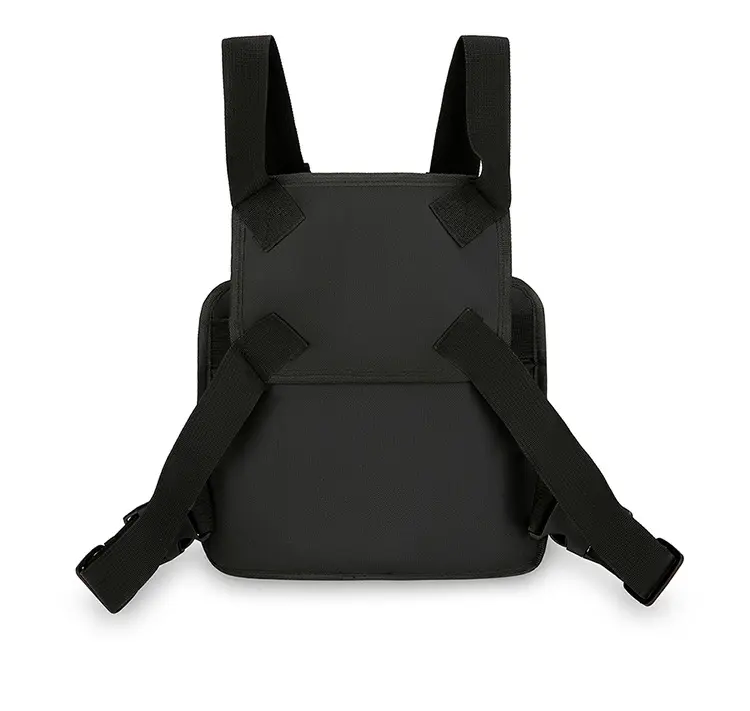 Reflective Design Chest Rig Bag Wear-resistant Tactical Vest Bag Multiple Pockets Students Chest Bag Hip-hop Streetwear Backpack