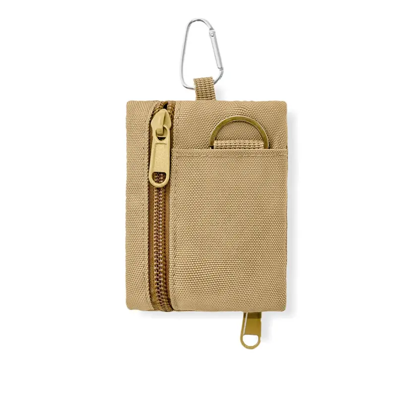Men's Coin Purse Card Holder Canvas Small Wallet Outdoor Sports Storage Bag Small Hanging Bag Wallet Key Bag Mini Sports Bag