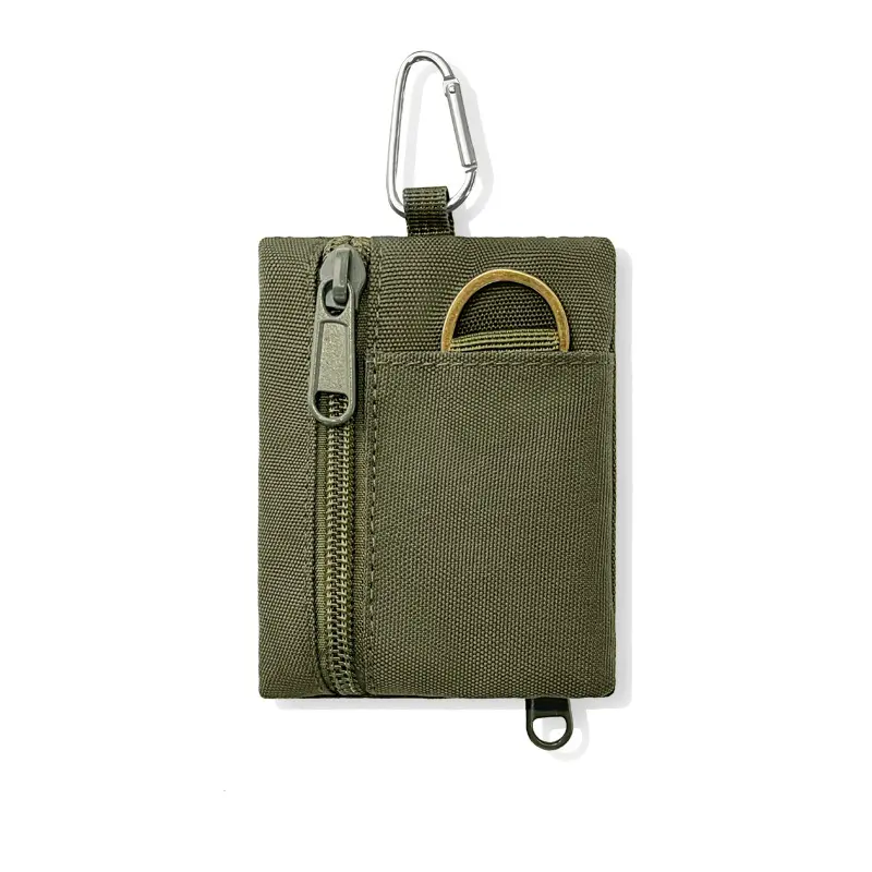 Men's Coin Purse Card Holder Canvas Small Wallet Outdoor Sports Storage Bag Small Hanging Bag Wallet Key Bag Mini Sports Bag