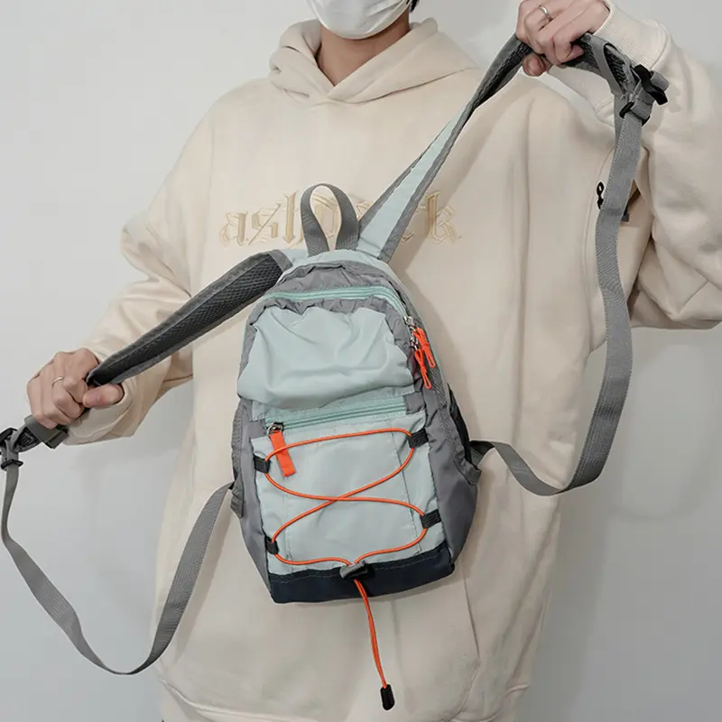 Unisex Outdoor Backpack, Drawstring mini Casual bag lightweight versatile hiking bag Fashion men and women travel small backpack