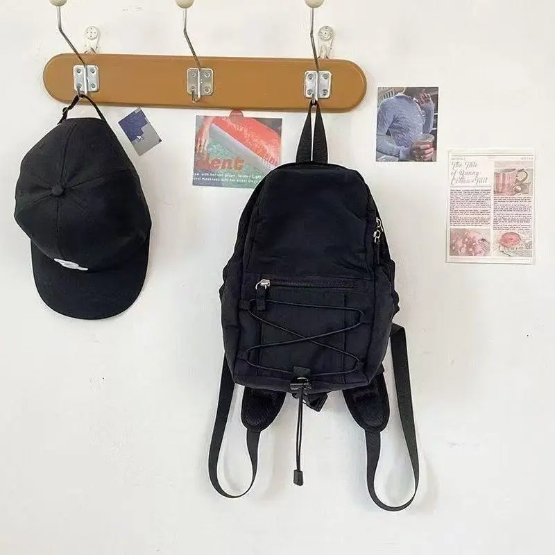 Unisex Outdoor Backpack, Drawstring mini Casual bag lightweight versatile hiking bag Fashion men and women travel small backpack