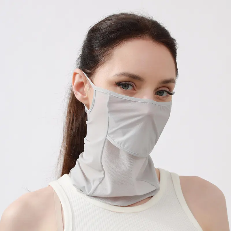 Breathable Ice Silk Face Scarf Outdoor Sports Anti-uv Face Mask Head Scarf With Adjustable Buckle Driving Riding Hiking Hunting