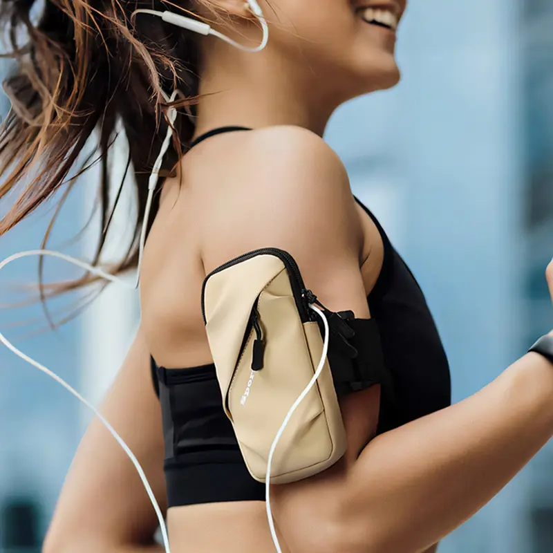 Running Phone Holder Jogging Bags for iPhone Samsung Universal Waterproof PU Sports Armband Phones Arm Bag Running Accessory