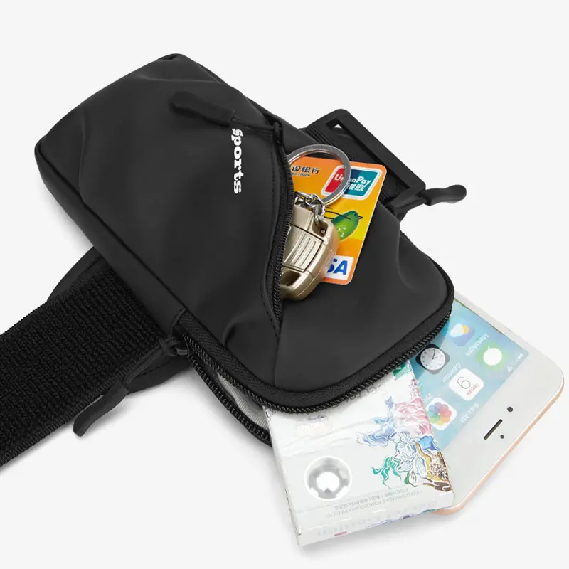 Running Phone Holder Jogging Bags for iPhone Samsung Universal Waterproof PU Sports Armband Phones Arm Bag Running Accessory
