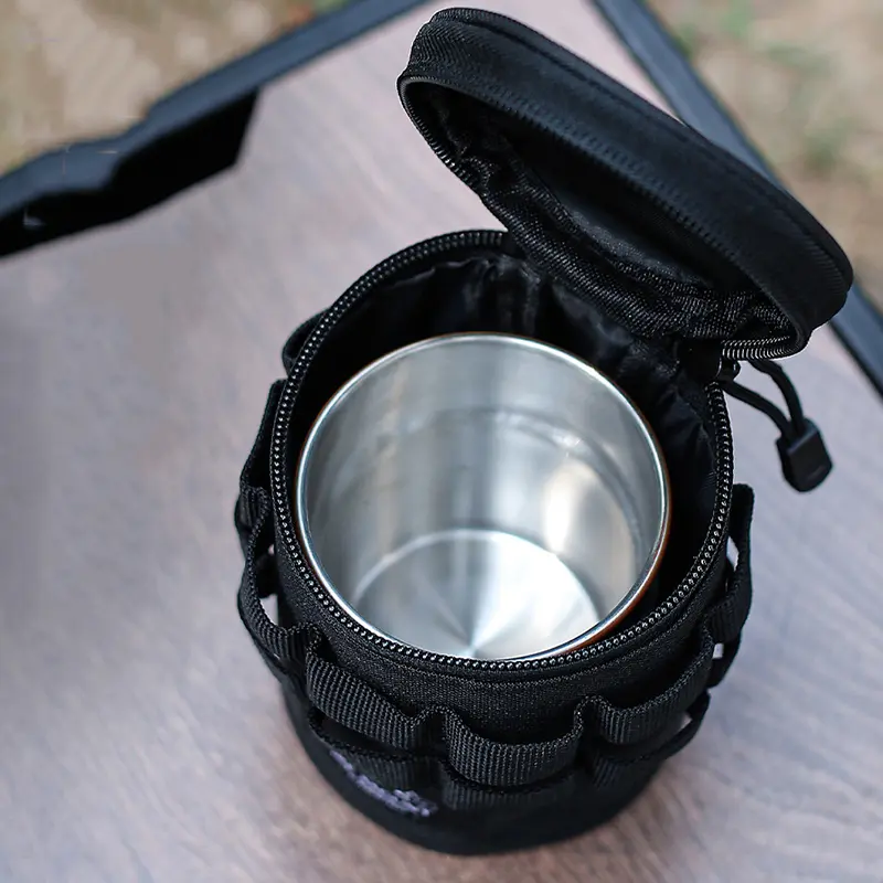 Outdoor Travel Water Cup Storage Bag Multi-functional Tactical 600D Oxford Cloth Grocery Storage Bag Camping Accessories