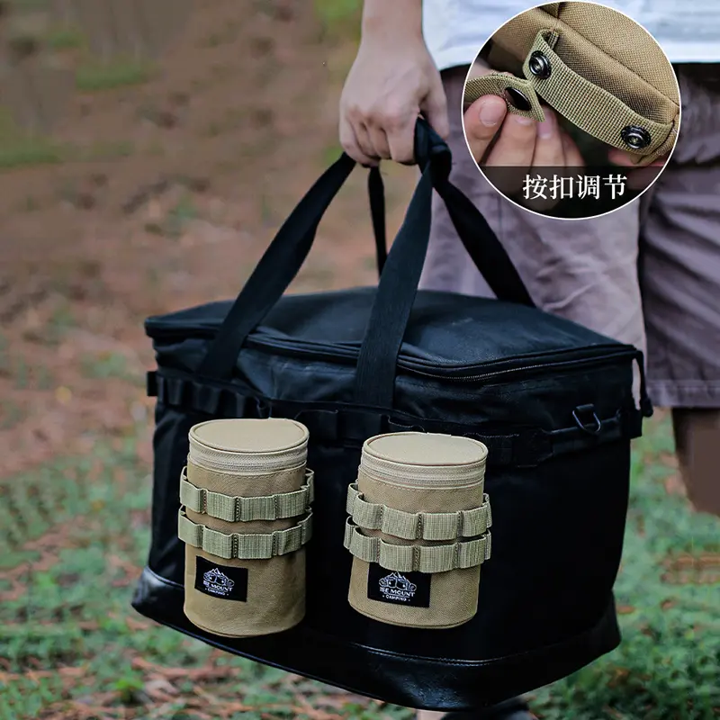 Outdoor Travel Water Cup Storage Bag Multi-functional Tactical 600D Oxford Cloth Grocery Storage Bag Camping Accessories