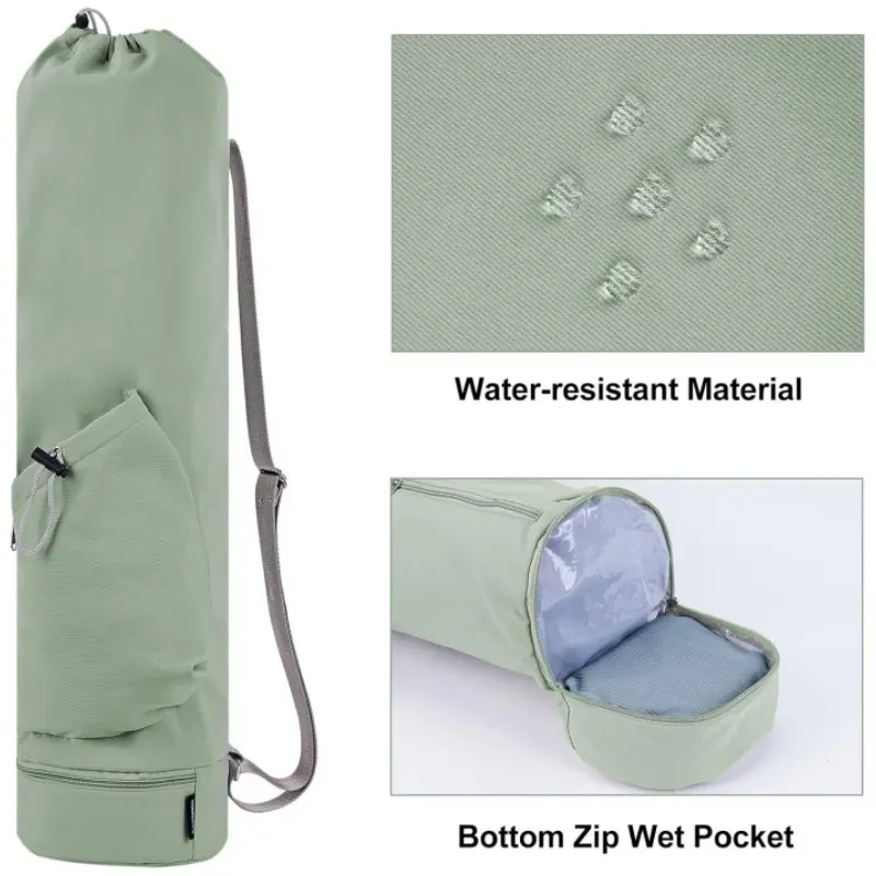 Yoga backpack, large capacity yoga mat bag, waterproof, adjustable shoulder straps, breathable sports bag, portable multifunctio