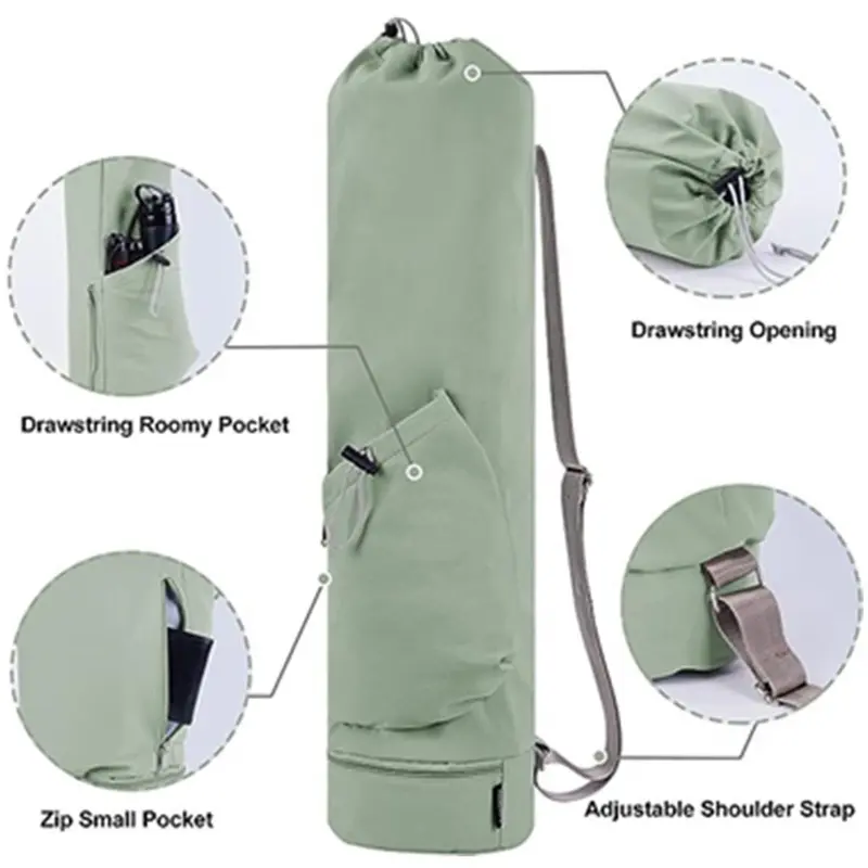 Yoga backpack, large capacity yoga mat bag, waterproof, adjustable shoulder straps, breathable sports bag, portable multifunctio