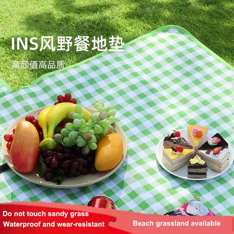 Foldable Picnic Mat Portable Sand Beach Mats Non-woven fabric Thicken Tent Camping Blanket Pad Moisture-proof Outdoor Picnic Mat