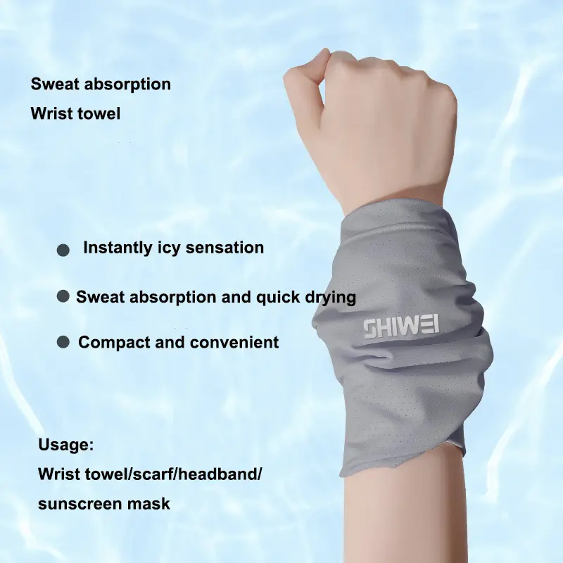 Sports Towel Sweat Absorbent Wristband Ice Sensation Quick Dry Fitness Running Cycling Sun Protection Thin Unisex Towel