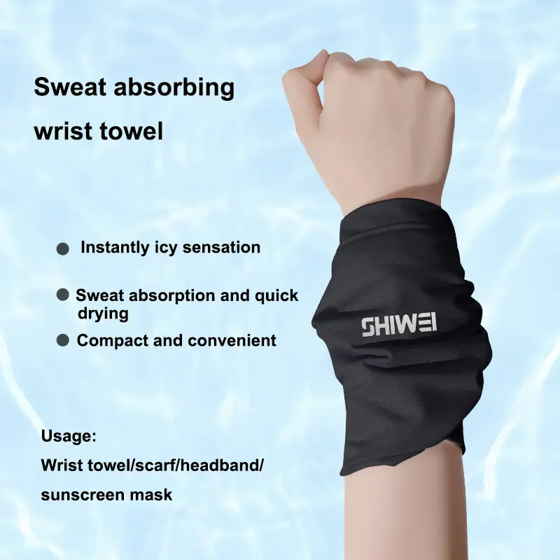 Sports Towel Sweat Absorbent Wristband Ice Sensation Quick Dry Fitness Running Cycling Sun Protection Thin Unisex Towel