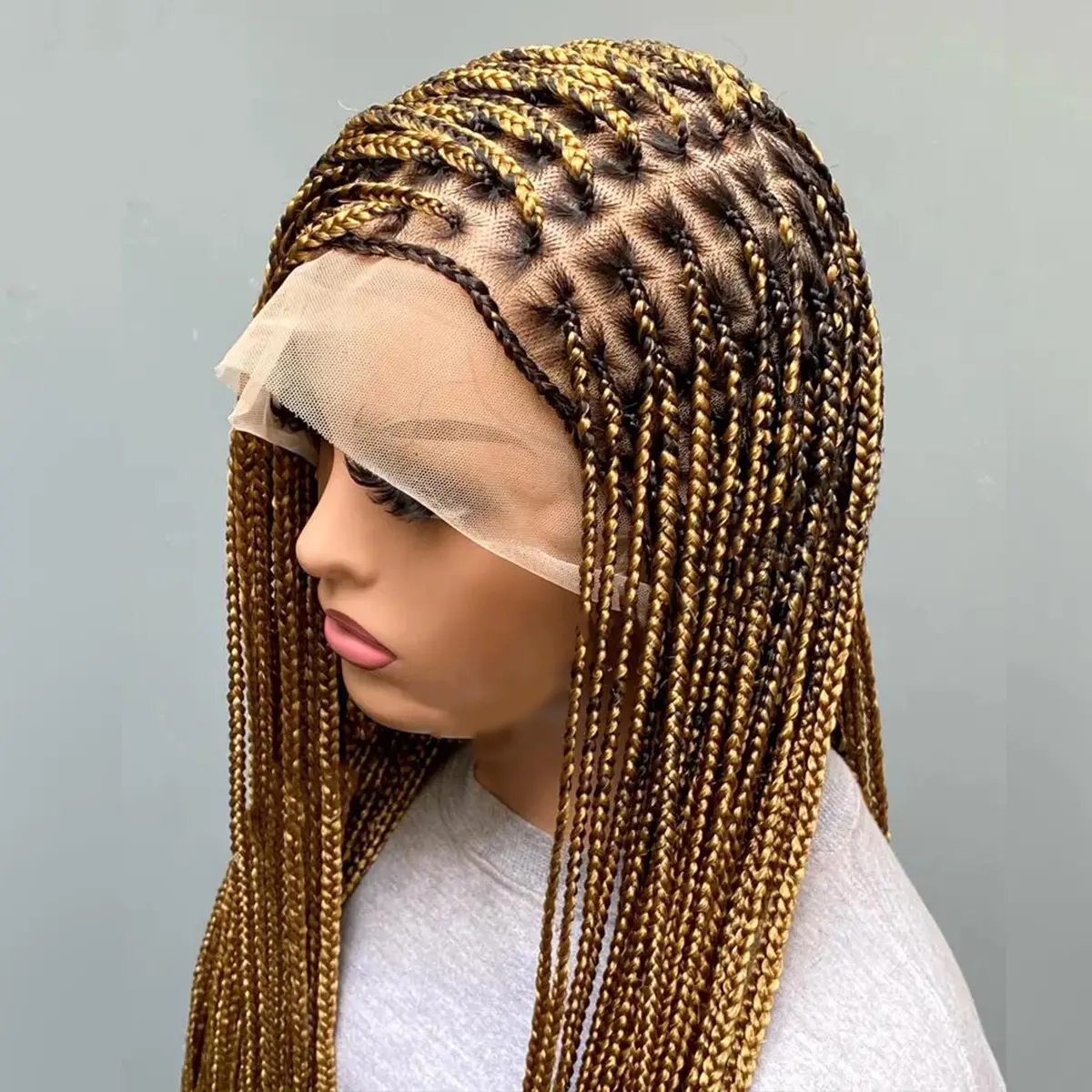 Ready to Ship Knotless Braided Wig on Full Lace braid wig  with Natural root Color 27 Glueless Braid wigs Braids For Black Women