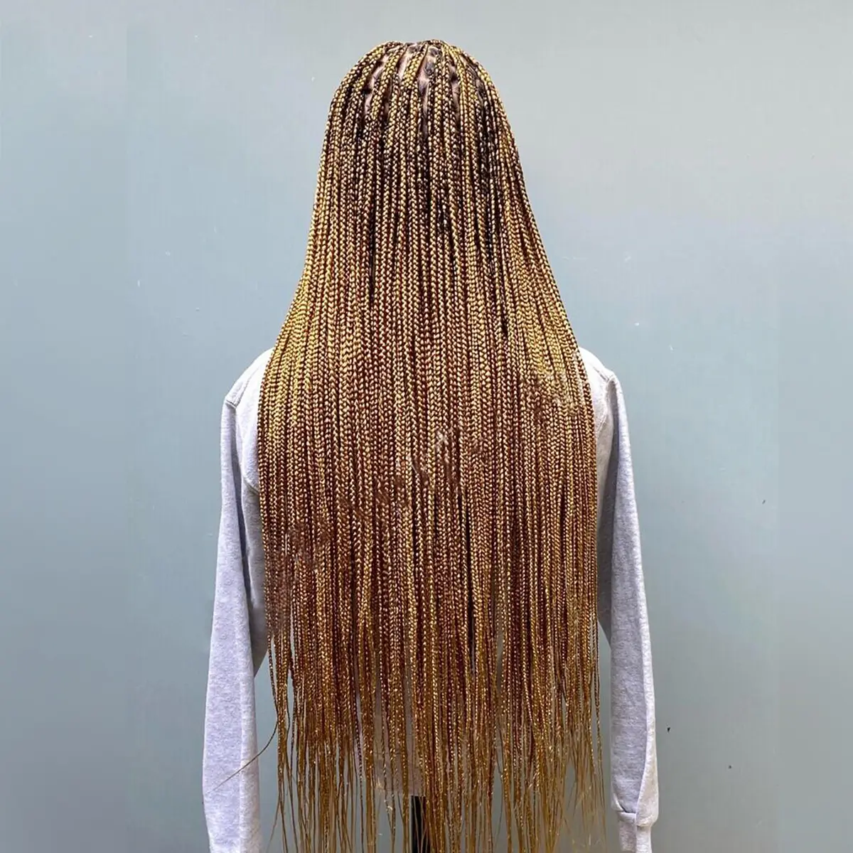 Ready to Ship Knotless Braided Wig on Full Lace braid wig  with Natural root Color 27 Glueless Braid wigs Braids For Black Women