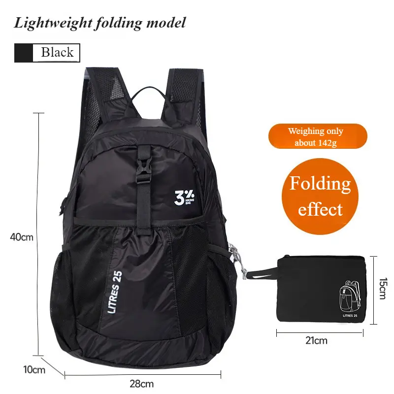 2025 Ultralight Foldable Backpack,Waterproof Hiking Daypack for Trekking Travel,Compact Durable Small Bag with Adjustable Straps