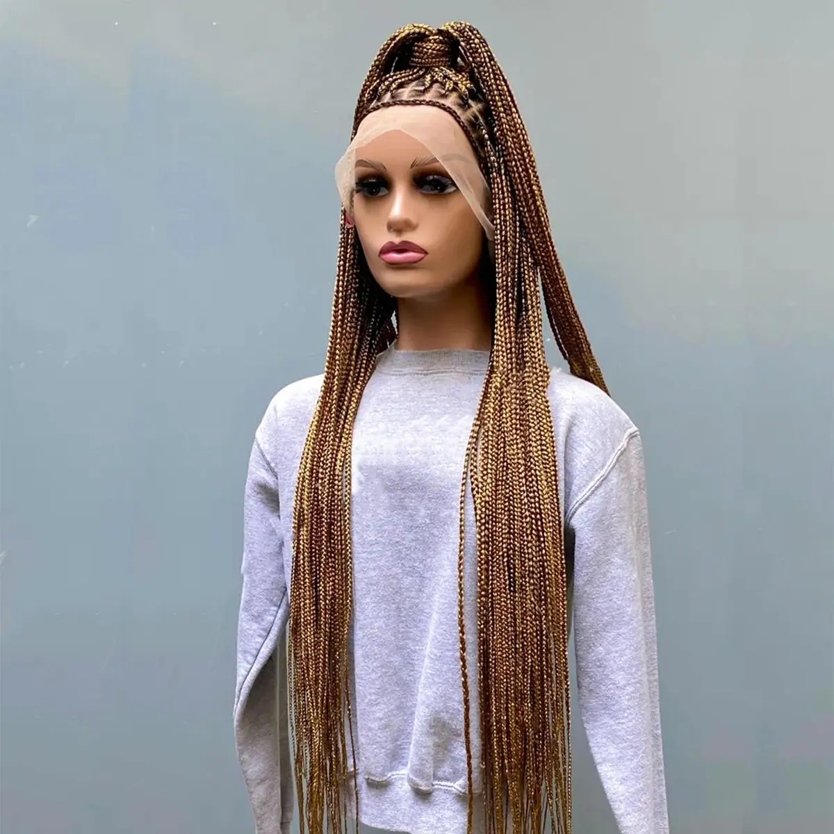 Ready to Ship Knotless Braided Wig on Full Lace braid wig  with Natural root Color 27 Glueless Braid wigs Braids For Black Women