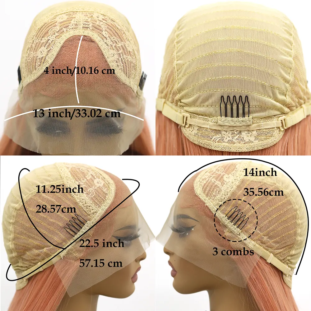 13x4 Lavender Purple Lace Front Wig Loose Curly Wig Middle Part Curly Wig for Women Purple Wave Wigs Synthetic  Glueless Wigs