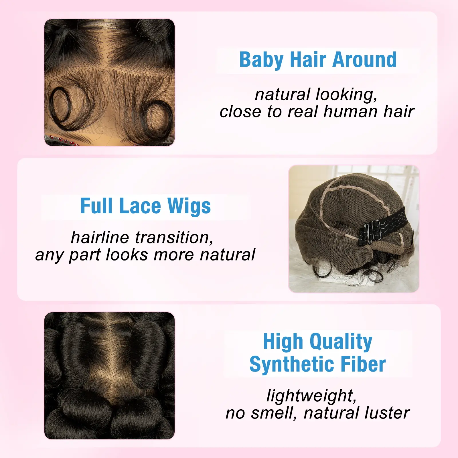 Synthetic Full Lace Afro Bantu Braided Wigs for Black Women Knotless Box Braiding Wig with Baby Hair Lace Frontal Braids Wig