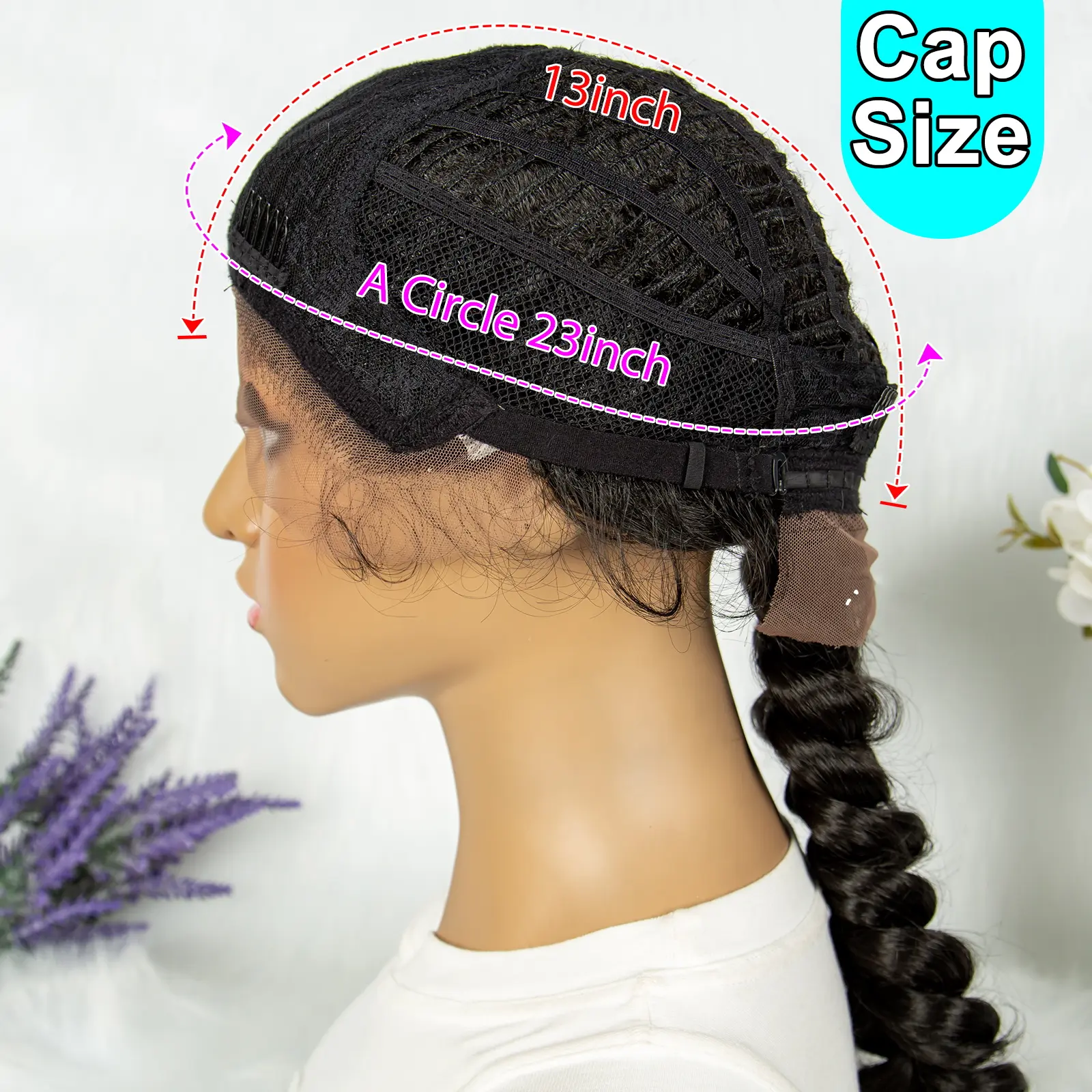 KIMA Synthetic 13x4 Lace Front Braided Wigs Dutch Braids Wig  With Baby Hair For Black Women Wig Kinky Curly Hair Wigs