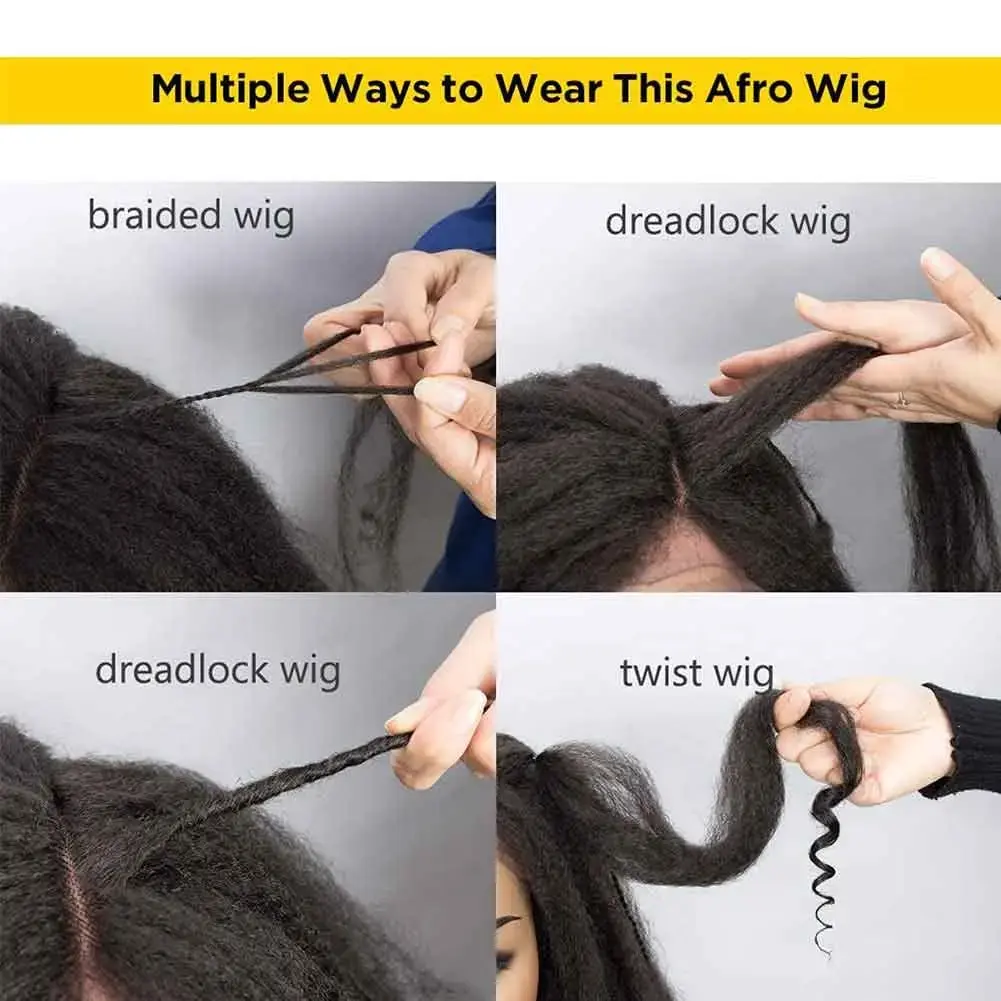 X-TRESS Lace Front Wig Synthetic Kinky Straight with Curly Ends Long Afro Wigs for Black Women Fluffy Bouncy Hair Wig  Brown