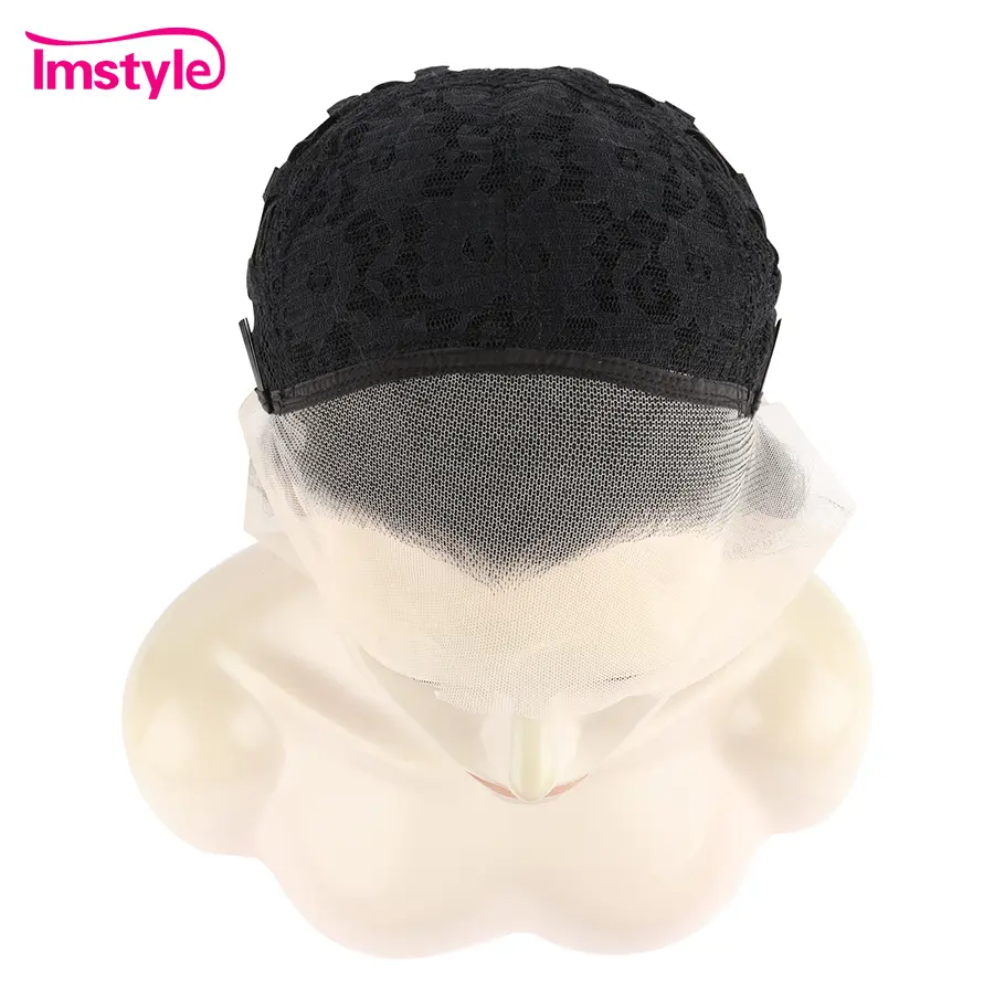 IMSTYLE Jet Black Lace Wig Synthetic Lace Front Wig 30 Inch Long Straight Wigs For Black Women Heat Resistant Daily Cosplay Wigs