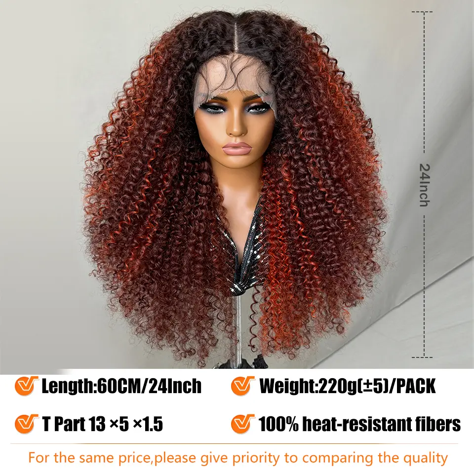 Jerry Curl Synthetic Lace Wigs 24Inch 13x5x1.5 Kinky Curly Wig For Afro Female Black Pre Plucked Latisha Lace Front Wig ForWoman