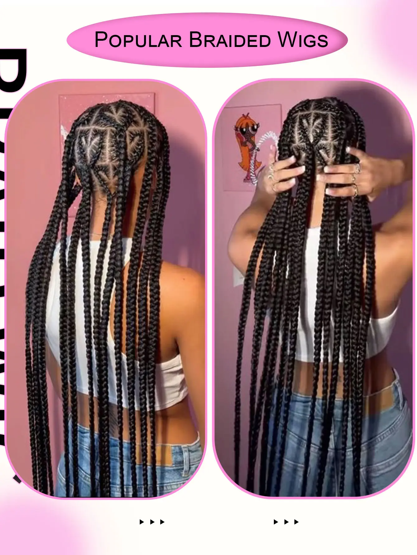Goddess Cornrow Braided Wigs Synthetic Full Lace Heart Shape Knotless Braiding Wig For Black Women With Baby Hair Box Braids Wig
