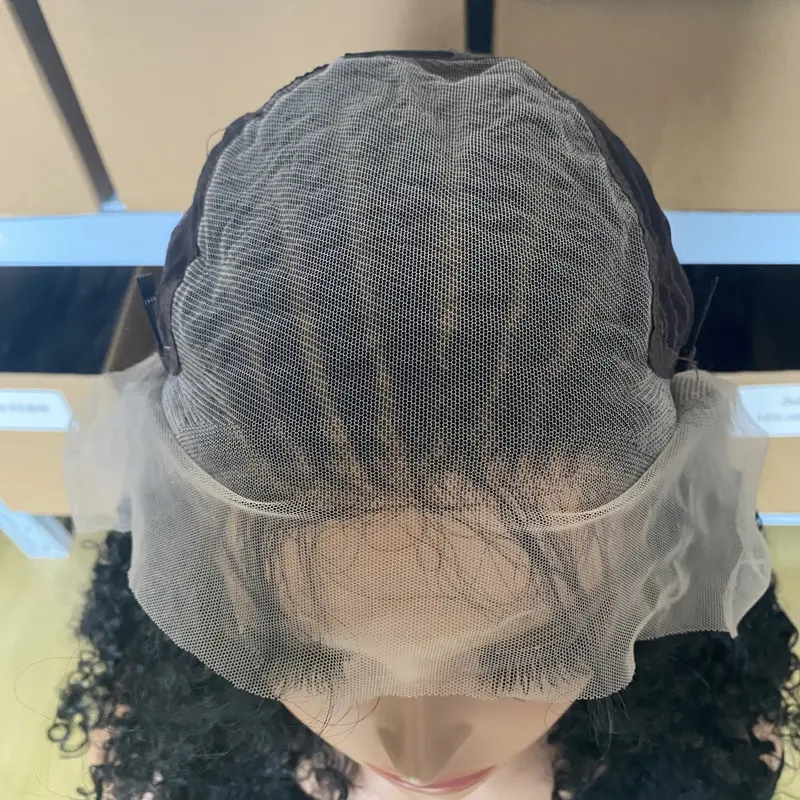 13x6 Lace Braided Synthetic Wig Deep Wave Transparent Lace Frontal With Baby Hair Kinky Curly For Black Women High Quality Wig