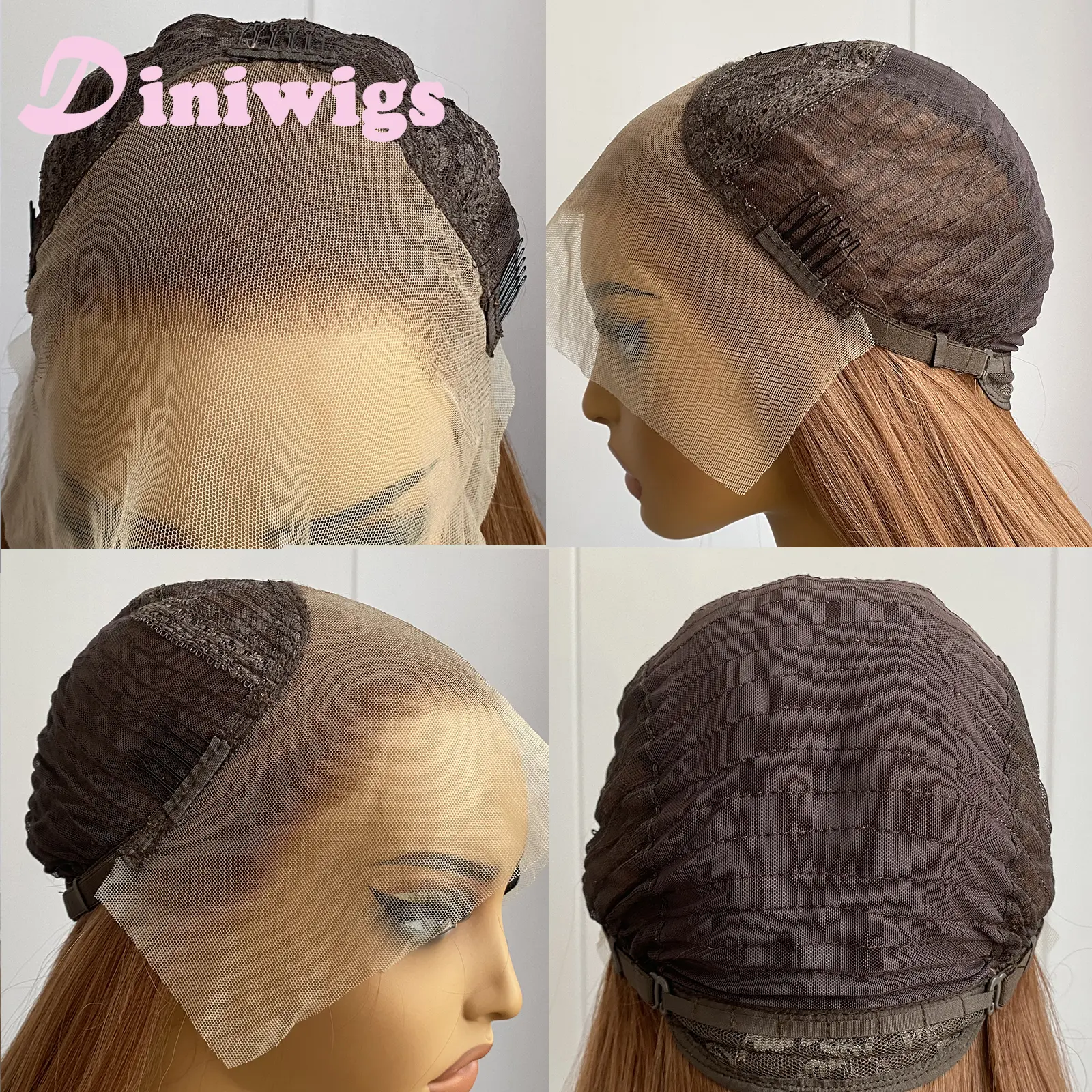 13X4 Brown Lace Front Wig Long Deep Curly Synthetic Hair Glueless Daily Wear Wig for Women Heat Resistant Merida Cosplay Wig