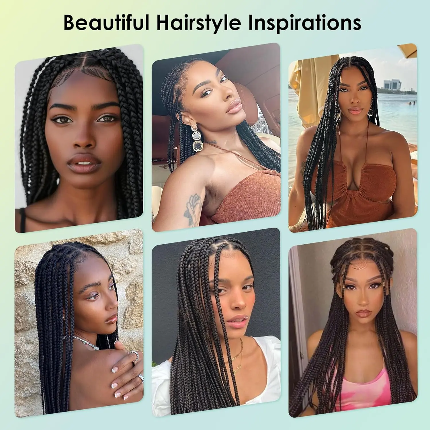 Synthetic Long Braided Wigs Box Braids Wig Full Lace Braided Wig for Black Women Blended Lace Front Braiding Hair Wig