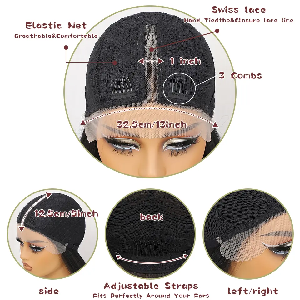 Ombre Brown Blonde Synthetic Body Wave Lace Front Wig 13x5x1 For Black Women 18“ T Part Wavy Layered Cosplay Wig with Baby Hair