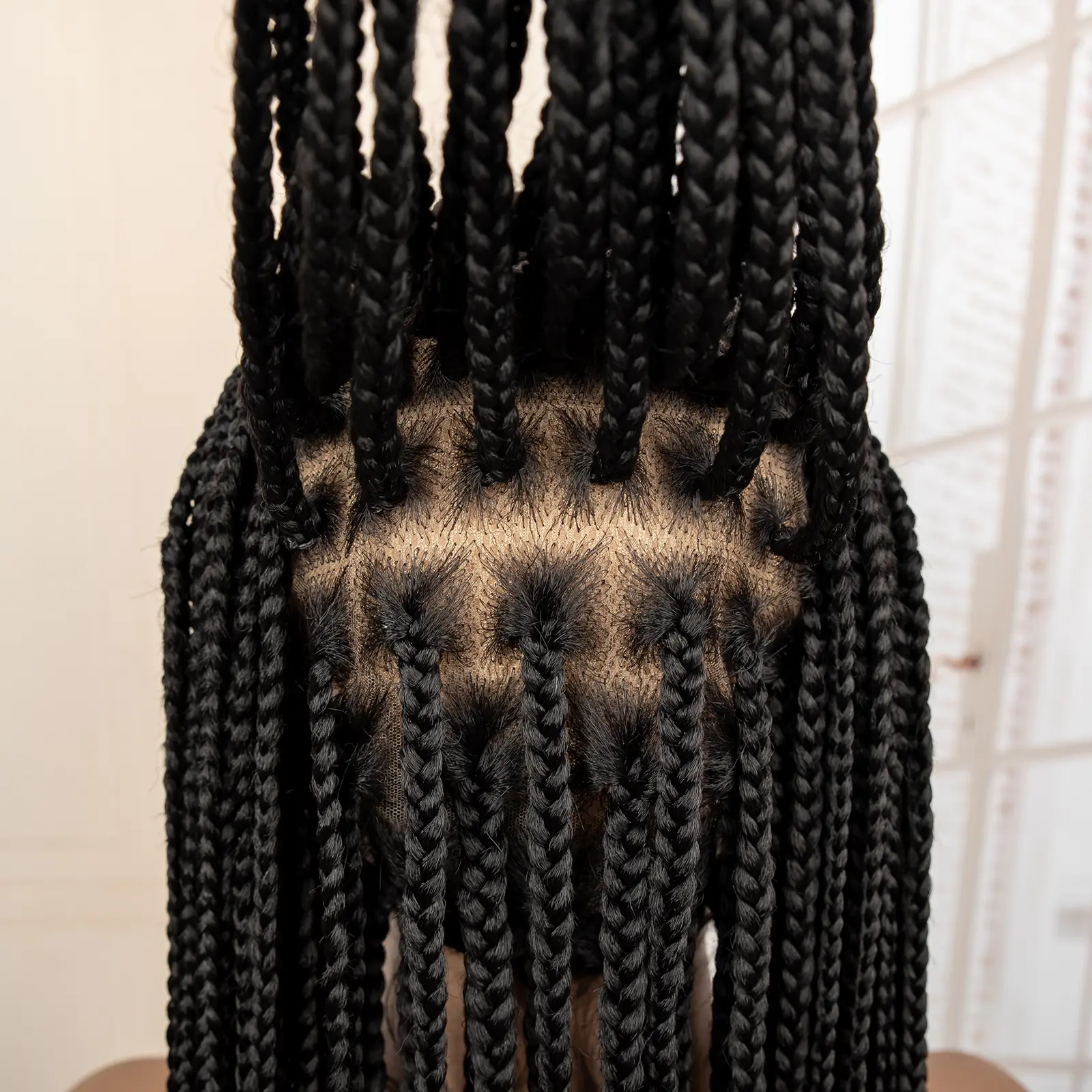 African Braided Hair Wigs Synthetic Full Lace Cornrow Knotless Box Braiding Wigs for Black Women Lace Frontal Crochet Braids Wig