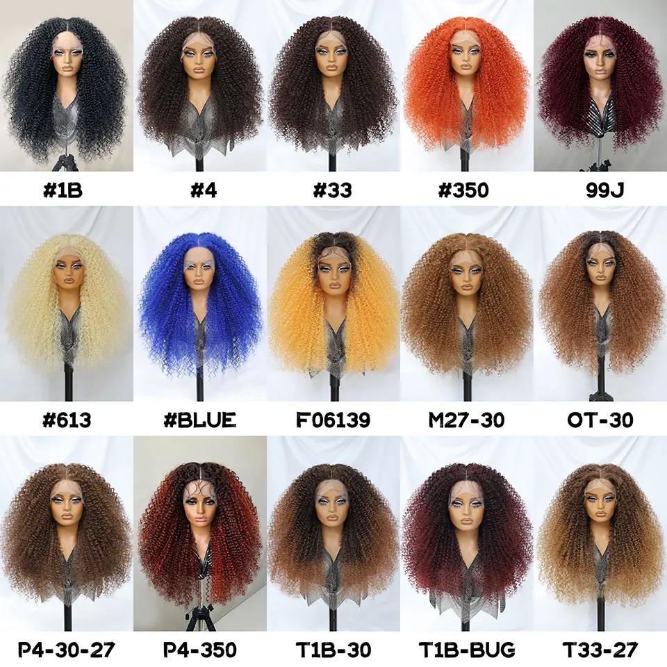 T Part Synthetic Lace Wigs 24 Inch Jerry Curl Wigs For Afro Female 13x5x1.5 Black Pre Plucked Latisha Lace Front Wigs For Woman