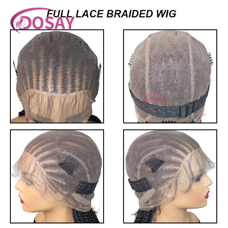 36" Synthetic Braided Wigs Full Lace Wig For Black Women Knotless  Box Braids Wig With Baby Hair Cornrow Braids Lace Wigs