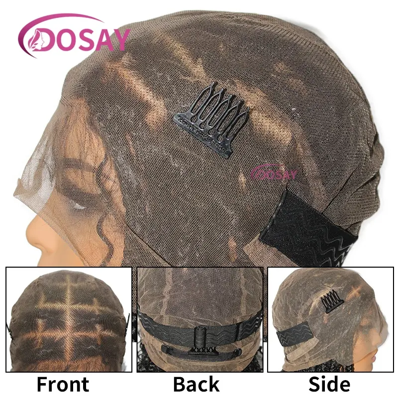 32" Boho Braided Wigs With Curly Hair Synthetic Full Lace Front Box Braids Wig Goddess Cornrow Braided Wigs for Black Women