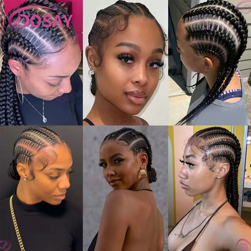 Braided Wigs Glueless Synthetic Full Lace Front Wig Braid African Knotless Box Braids 20" Female Wigs For Women Braided Wigs