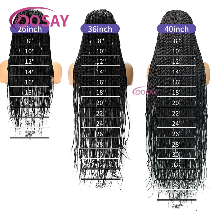 Synthetic Twist Full Lace Braided Wigs For Black Women Goddess Faux Locs Braid Wig Knotless Box Lace Front Wig African Braid Wig