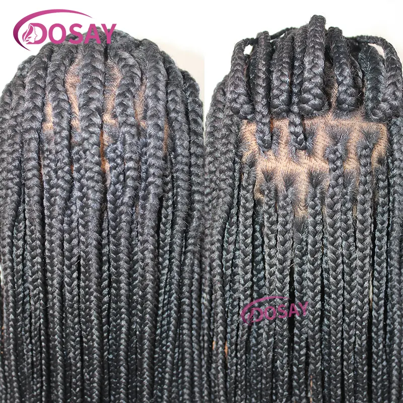 36" Synthetic Braided Wigs For Women Lightweight Full Lace Wig Knotless New Style Box Braids Wig With Baby Hair Braid Lace Wig