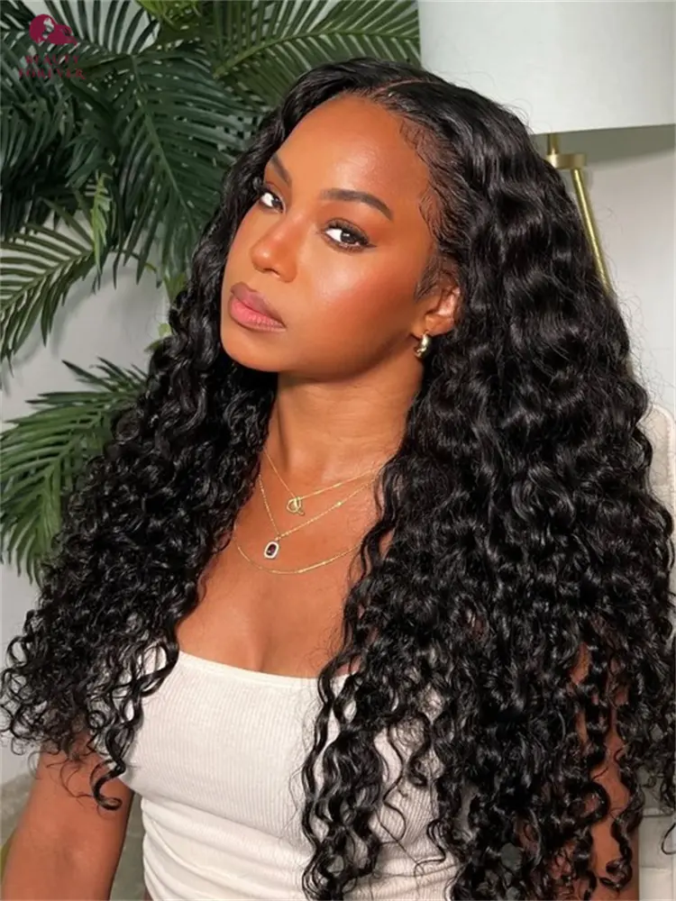 Beautyforever NEW 13x4 Water Curly Human Hair Wig Pre Cut Transparent Lace Ear to Ear Lace Frontal Human Hair Wig Pre Plucked