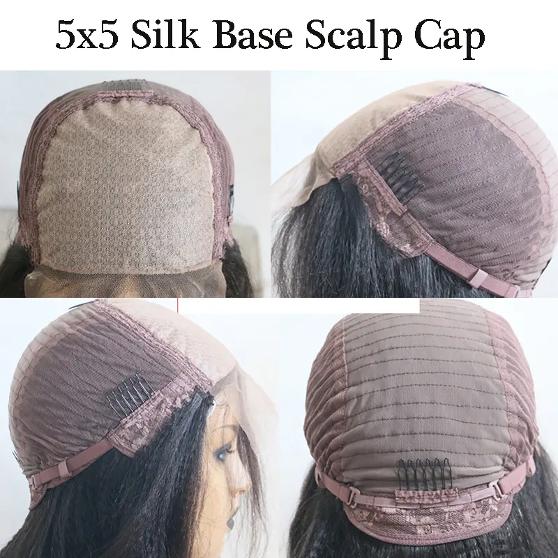 Deep Wave Human Hair Wigs with Baby Hair Glueless 5x5 Silk Base Closure Wigs For Women 30inch 200% Density