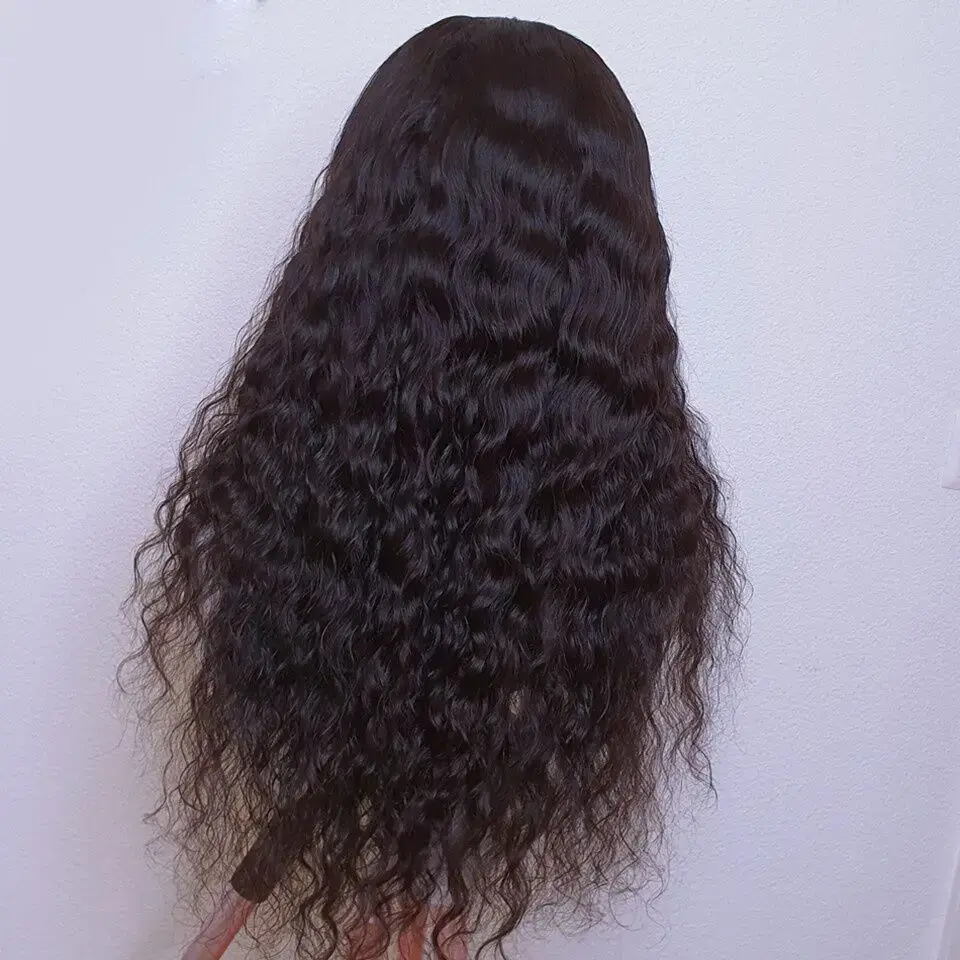 26 inch 180 Density Soft Black Kinky Curly Preplucked Long Hair Wig For Women Natural Hairline Wig With Afro Baby Hair