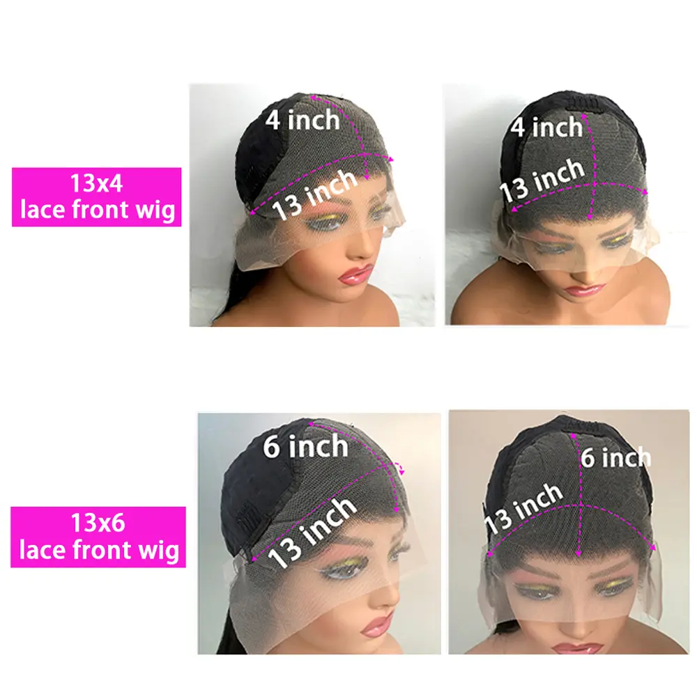 High Density 250% 40 46Inch Deep Wave 13x4 13x6 HD Lace Front Human Hair Wig Loose Water Wave Curly Lace Frontal Wigs Human Hair